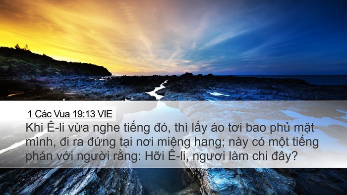 1 Các Vua 19:13 VIE Bible Verse Image