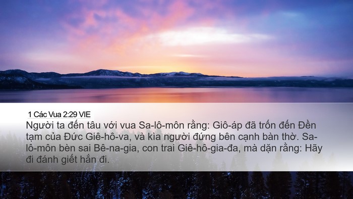 1 Các Vua 2:29 VIE Bible Verse Image