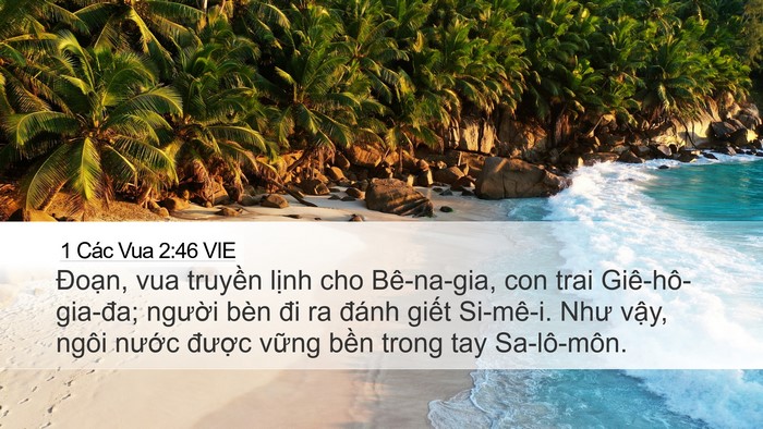 1 Các Vua 2:46 VIE Bible Verse Image