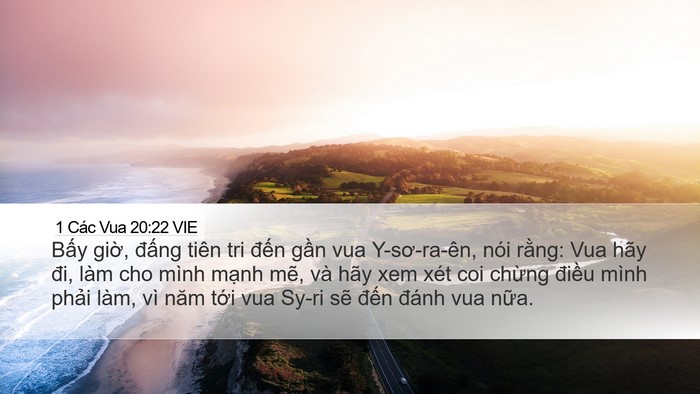 1 Các Vua 20:22 VIE Bible Verse Image