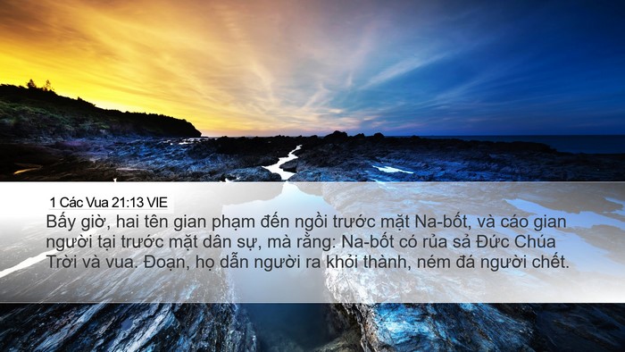 1 Các Vua 21:13 VIE Bible Verse Image