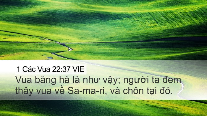 1 Các Vua 22:37 VIE Bible Verse Image