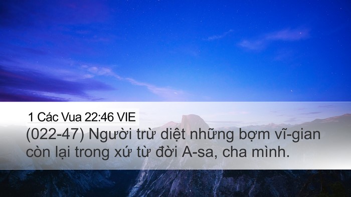 1 Các Vua 22:46 VIE Bible Verse Image