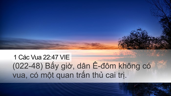 1 Các Vua 22:47 VIE Bible Verse Image