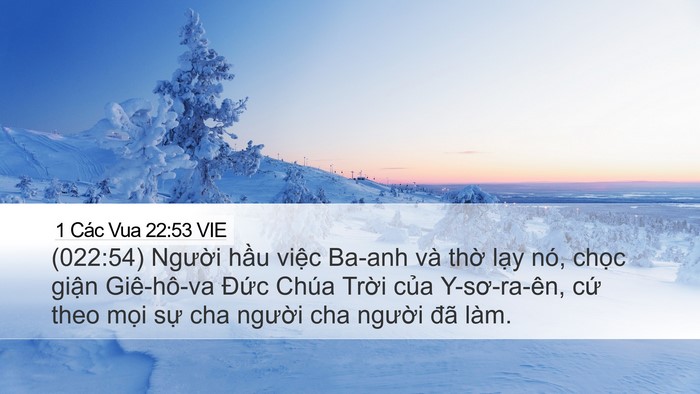 1 Các Vua 22:53 VIE Bible Verse Image