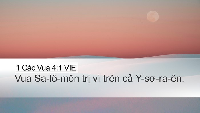 1 Các Vua 4:1 VIE Bible Verse Image