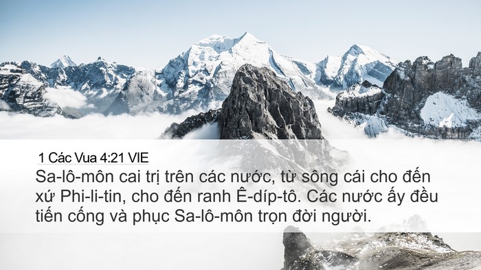 1 Các Vua 4:21 VIE Bible Verse Image