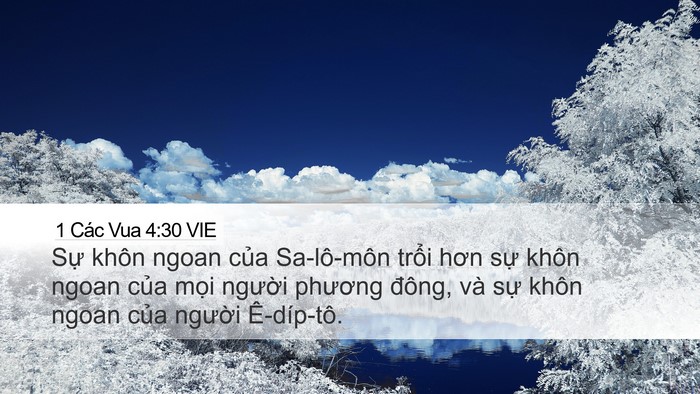 1 Các Vua 4:30 VIE Bible Verse Image