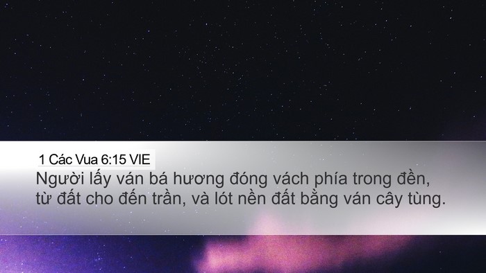 1 Các Vua 6:15 VIE Bible Verse Image
