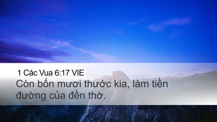 1 Các Vua 6:17 VIE Desktop Wallpaper - Còn bốn mươi thước kia, làm tiền - Desktop Bible Verse Wallpaper