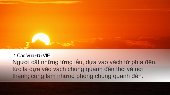 1 Các Vua 6:5 VIE Bible Verse Image