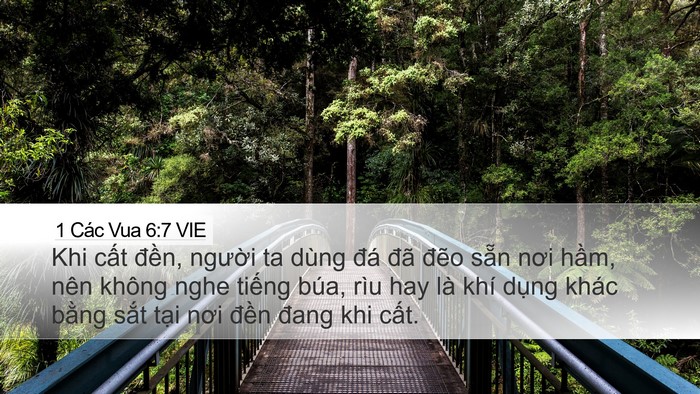 1 Các Vua 6:7 VIE Bible Verse Image