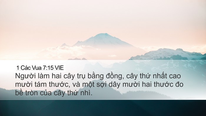 1 Các Vua 7:15 VIE Bible Verse Image