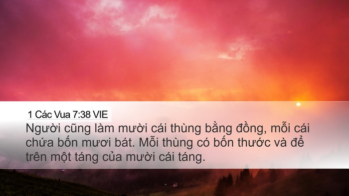 1 Các Vua 7:38 VIE Bible Verse Image