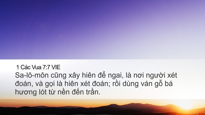 1 Các Vua 7:7 VIE Desktop Wallpaper - Sa-lô-môn cũng xây hiên để ngai, là nơi - Desktop Bible Verse Wallpaper