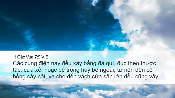 1 Các Vua 7:9 VIE Desktop Wallpaper - Các cung điện này đều xây bằng đá - Desktop Bible Verse Wallpaper