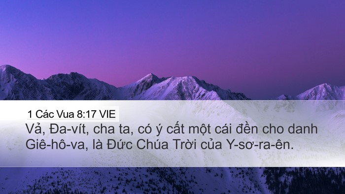 1 Các Vua 8:17 VIE Bible Verse Image