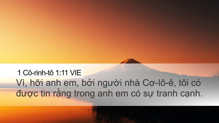 1 Cô-rinh-tô 1:11 VIE Bible Verse Image