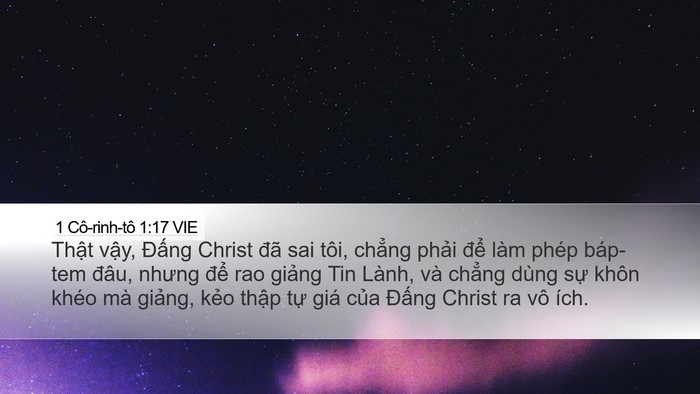 1 Cô-rinh-tô 1:17 VIE Bible Verse Image