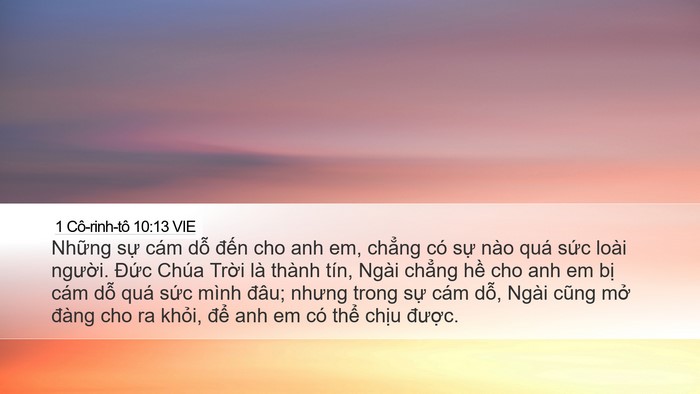 1 Cô-rinh-tô 10:13 VIE Bible Verse Image