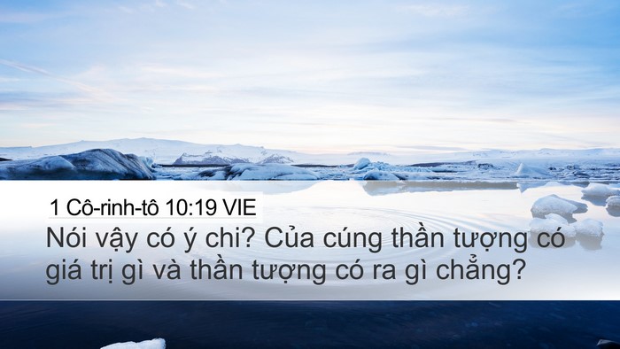 1 Cô-rinh-tô 10:19 VIE Bible Verse Image