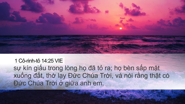 1 Cô-rinh-tô 14:25 VIE Bible Verse Image