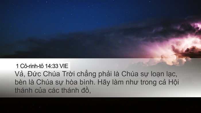 1 Cô-rinh-tô 14:33 VIE Bible Verse Image