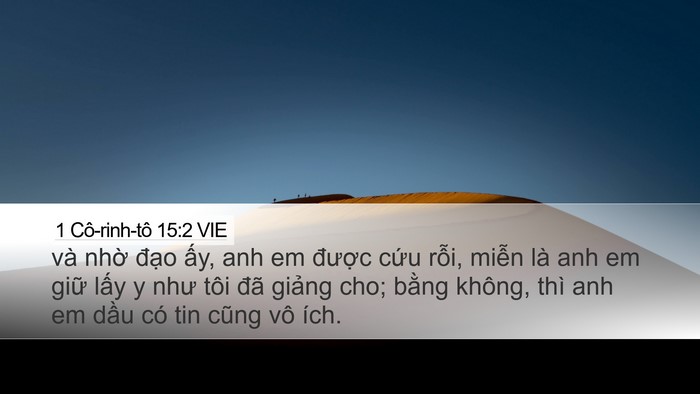 1 Cô-rinh-tô 15:2 VIE Bible Verse Image