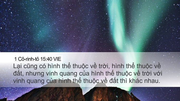 1 Cô-rinh-tô 15:40 VIE Bible Verse Image