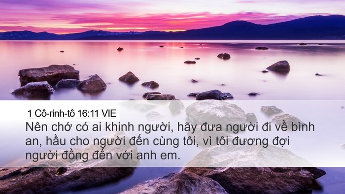 1 Cô-rinh-tô 16:11 VIE Bible Verse Image