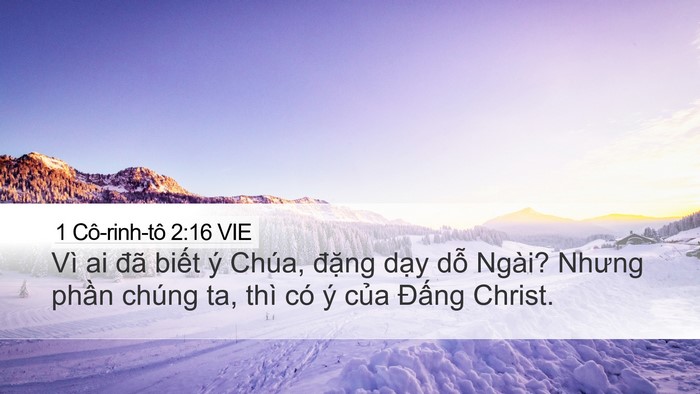 1 Cô-rinh-tô 2:16 VIE Desktop Wallpaper - Vì ai đã biết ý Chúa, đặng dạy dỗ - Desktop Bible Verse Wallpaper