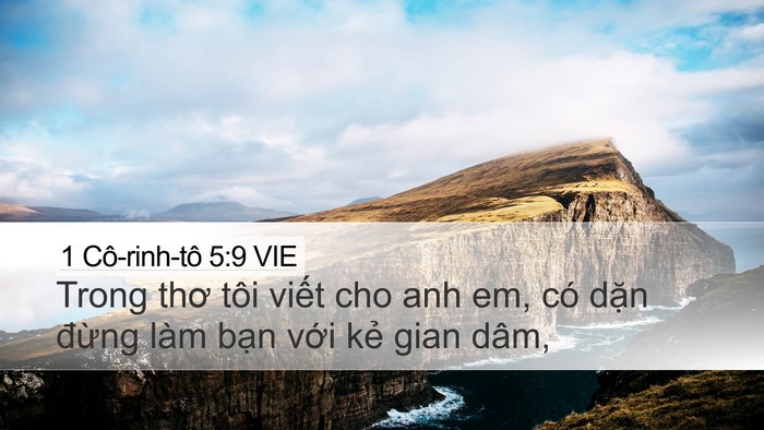 1 Cô-rinh-tô 5:9 VIE Bible Verse Image