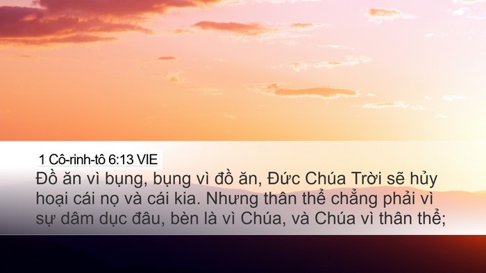 1 Cô-rinh-tô 6:13 VIE Bible Verse Image