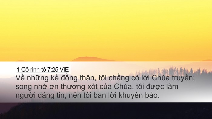 1 Cô-rinh-tô 7:25 VIE Bible Verse Image
