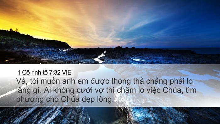 1 Cô-rinh-tô 7:32 VIE Bible Verse Image