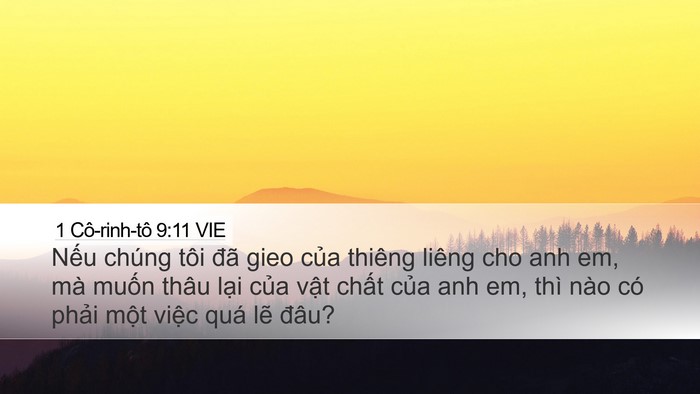 1 Cô-rinh-tô 9:11 VIE Bible Verse Image