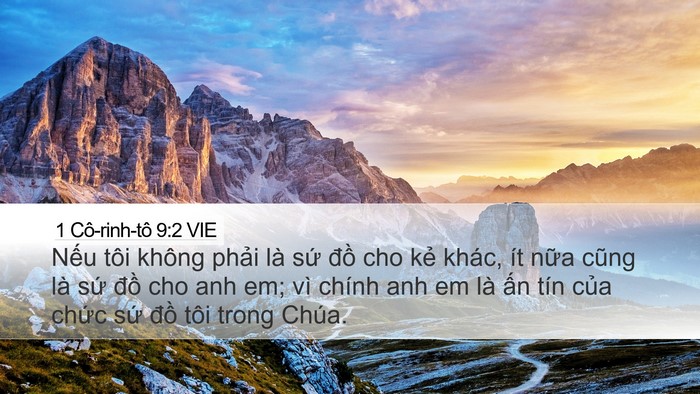 1 Cô-rinh-tô 9:2 VIE Bible Verse Image