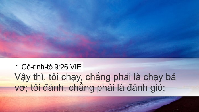 1 Cô-rinh-tô 9:26 VIE Bible Verse Image