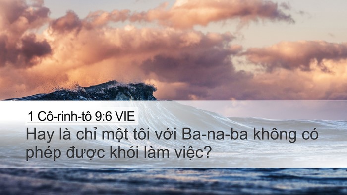 1 Cô-rinh-tô 9:6 VIE Bible Verse Image