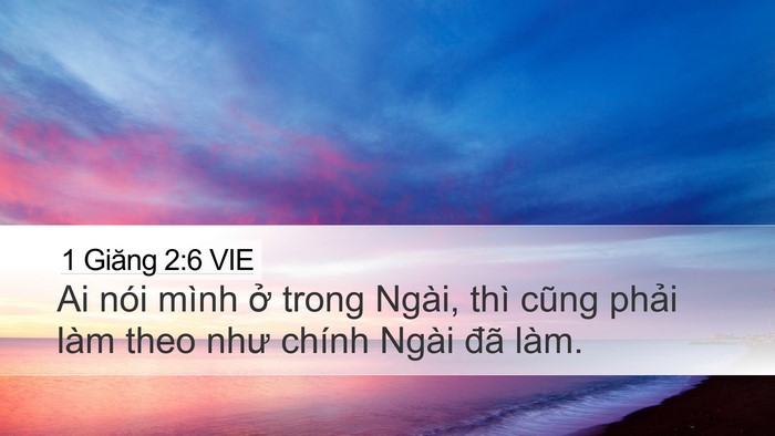 1 Giăng 2:6 VIE Bible Verse Image