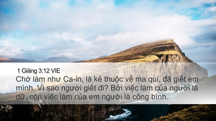 1 Giăng 3:12 VIE Bible Verse Image