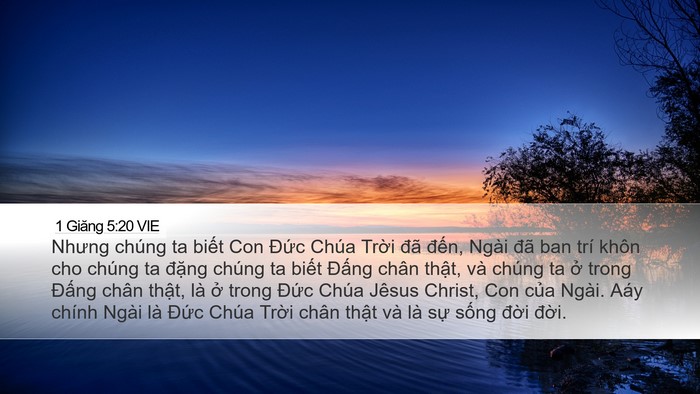 1 Giăng 5:20 VIE Bible Verse Image