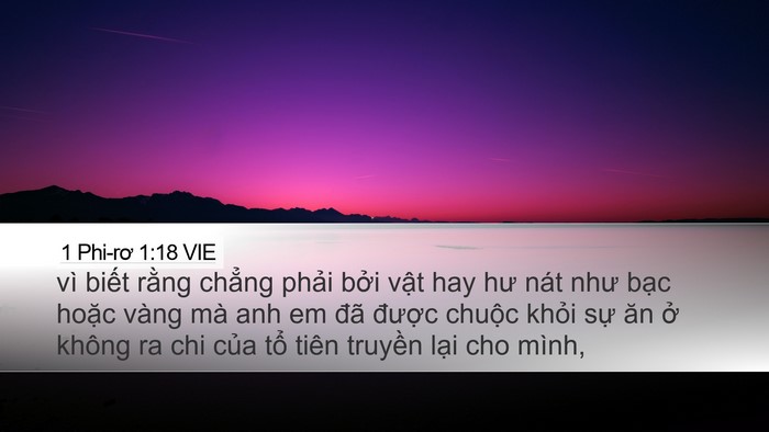 1 Phi-rơ 1:18 VIE Bible Verse Image