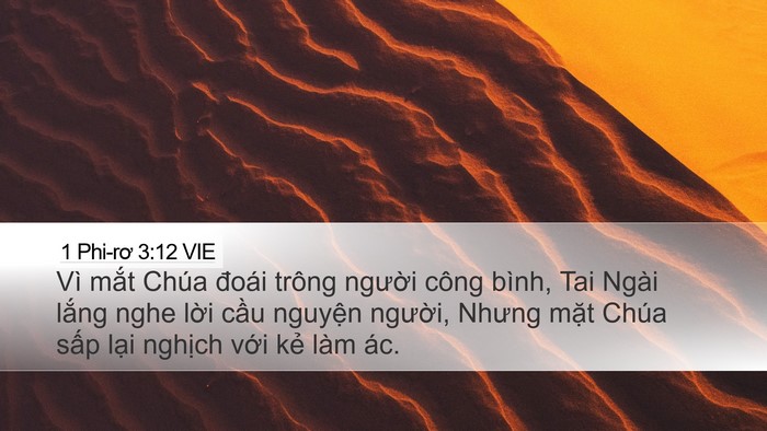 1 Phi-rơ 3:12 VIE Bible Verse Image