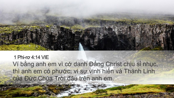 1 Phi-rơ 4:14 VIE Bible Verse Image