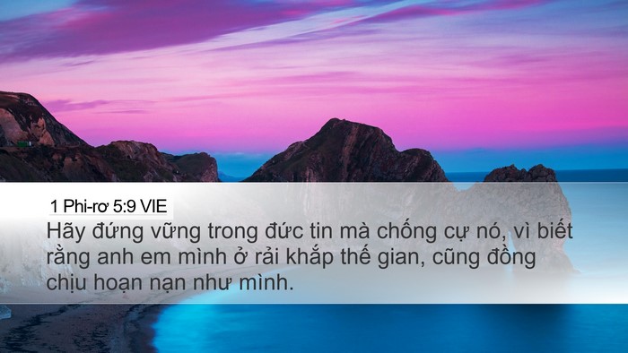 1 Phi-rơ 5:9 VIE Bible Verse Image