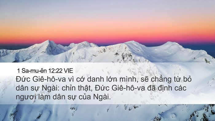 1 Sa-mu-ên 12:22 VIE Bible Verse Image