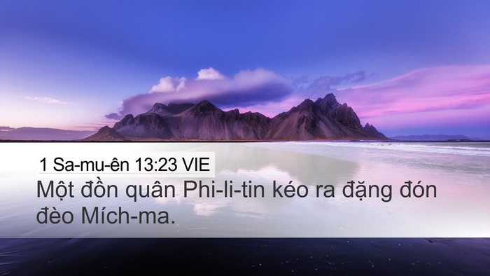 1 Sa-mu-ên 13:23 VIE Bible Verse Image