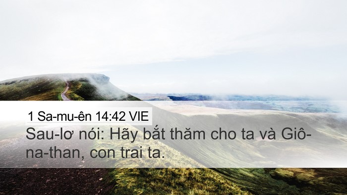 1 Sa-mu-ên 14:42 VIE Bible Verse Image
