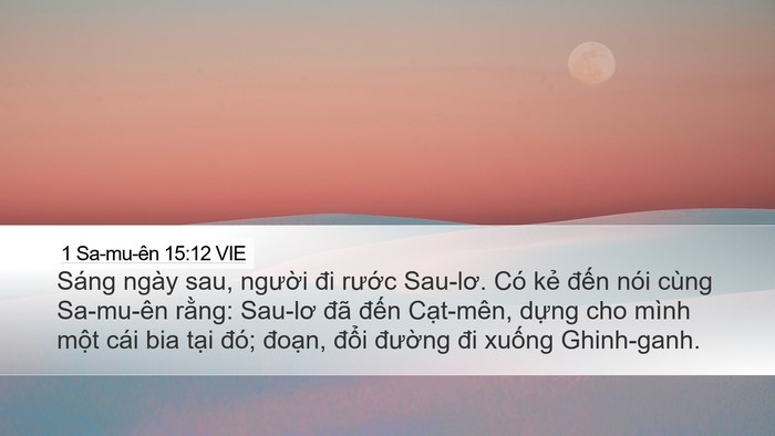 1 Sa-mu-ên 15:12 VIE Bible Verse Image